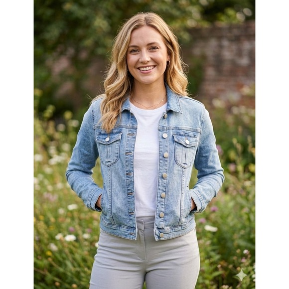 Kut from the Kloth Jackets & Blazers - Kut From The Kloth Amelia Jacket Women Size S Light Wash Blue Excellent